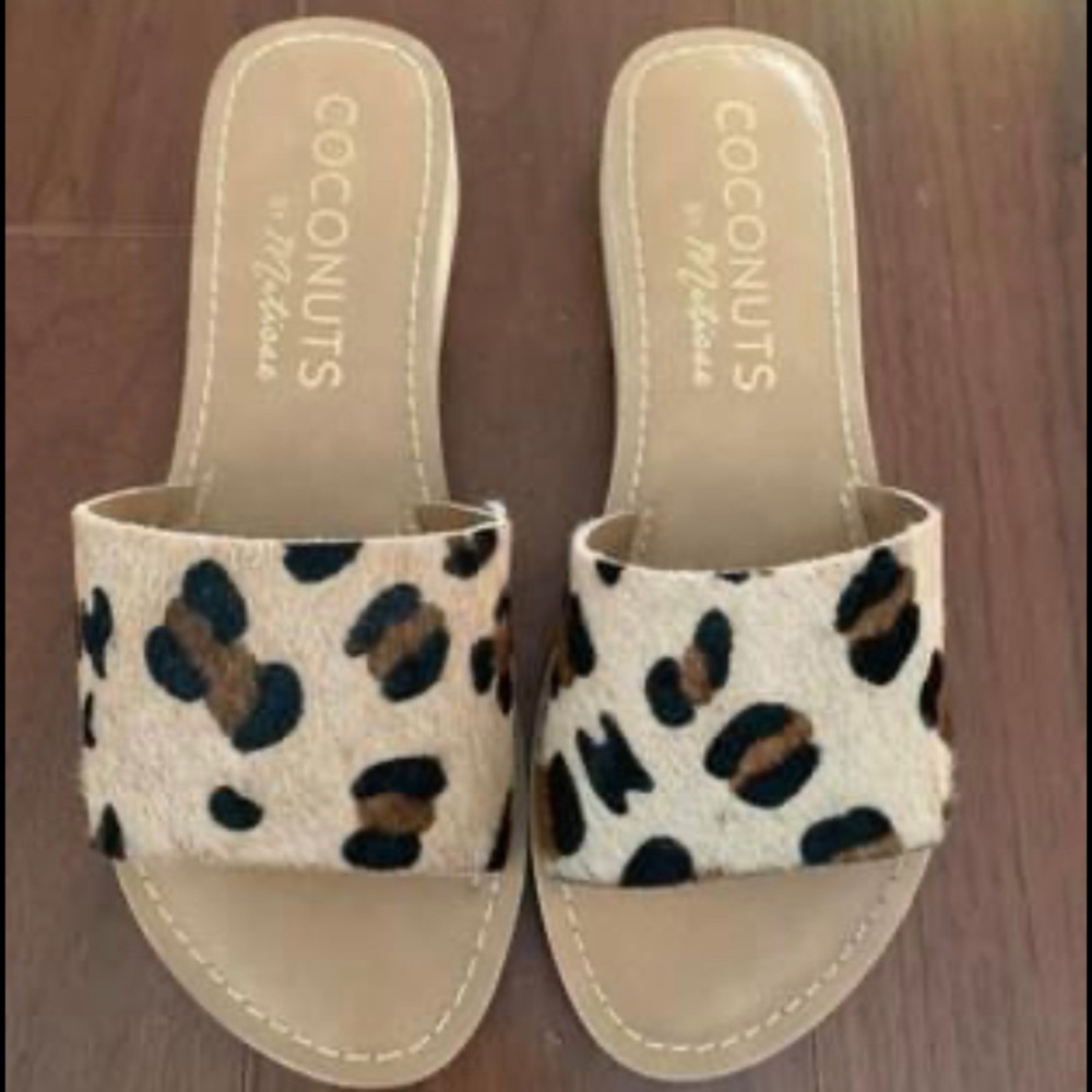 Coconuts by Matisse Leopard Print Sandals